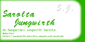 sarolta jungwirth business card